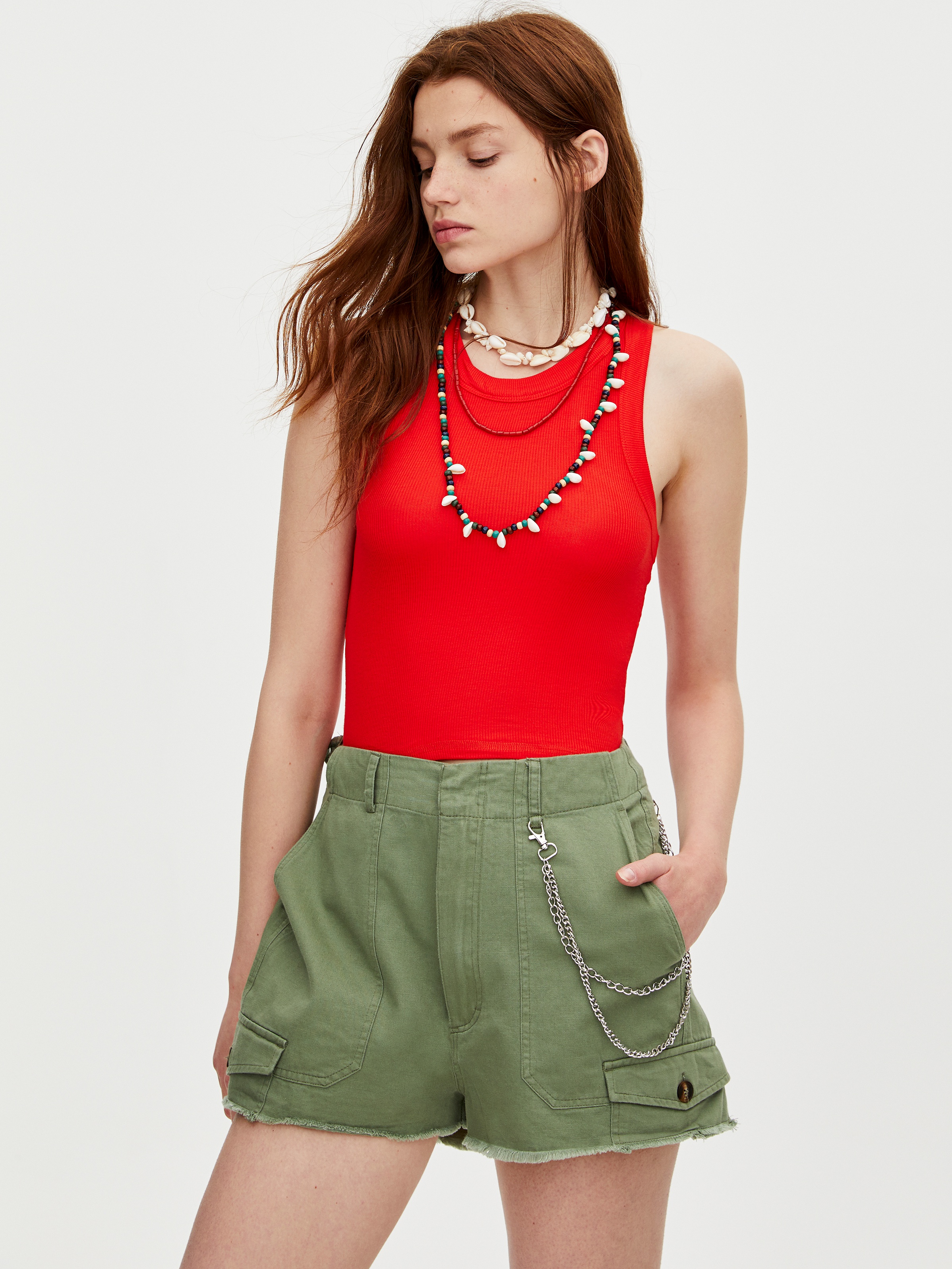 

Майка Pull & Bear 9230/300/650 S Красная