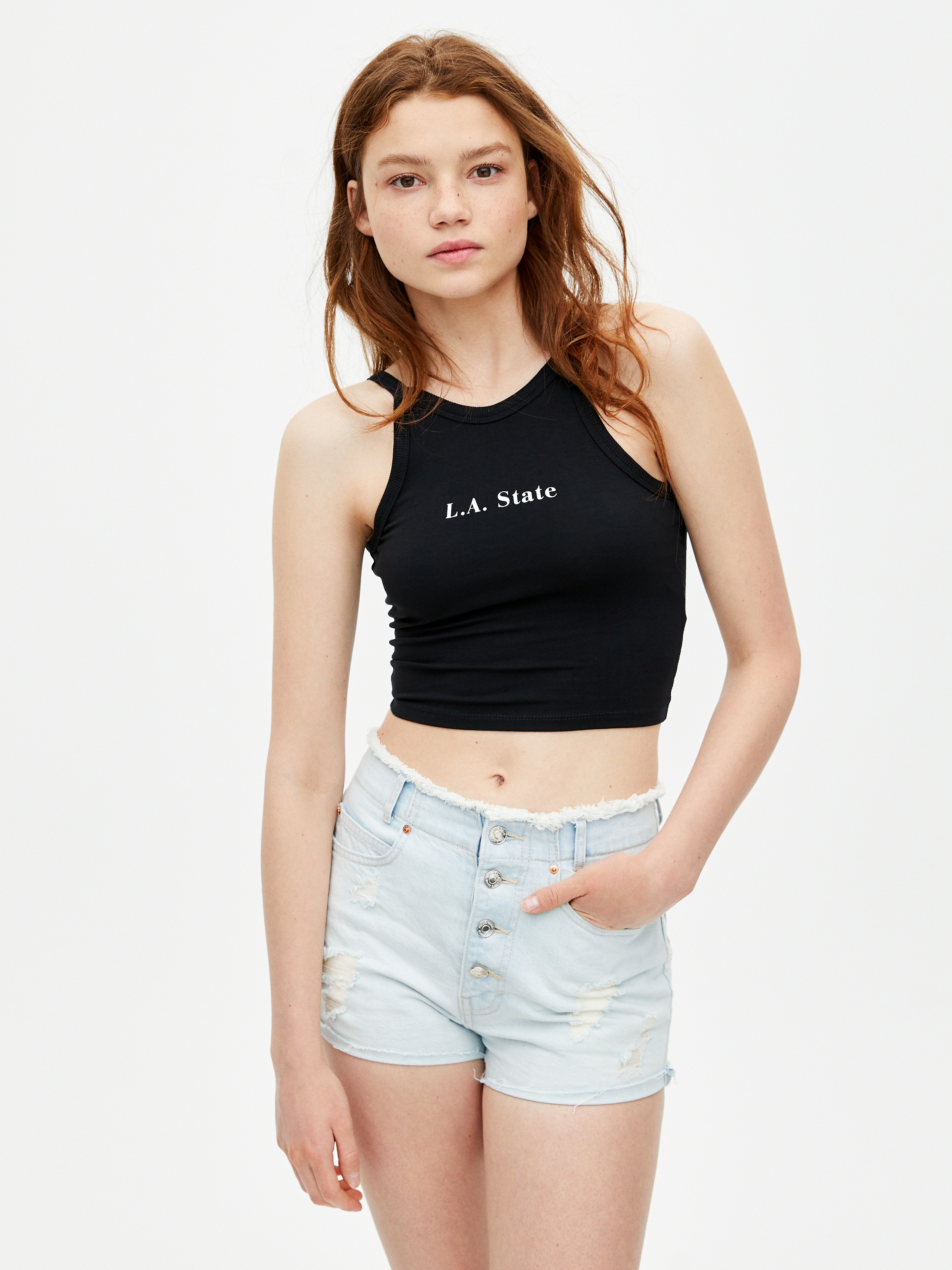 

Майка Pull & Bear 9230/322/800  Черная, Майка Pull & Bear 9230/322/800 L Черная