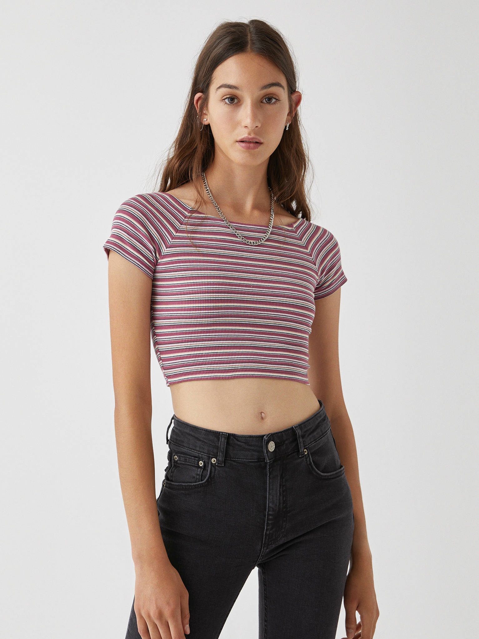 

Футболка Pull & Bear 9244/331/664  Розовая, Футболка Pull & Bear 9244/331/664 XS Розовая