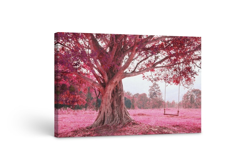 

Картина на холсте Качеля на розовом дереве51x34 см (402)