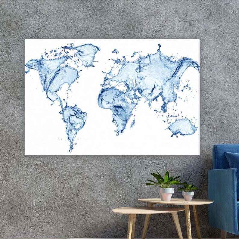 

Картина на холсте Карта мира абстракция51x34 см (165)