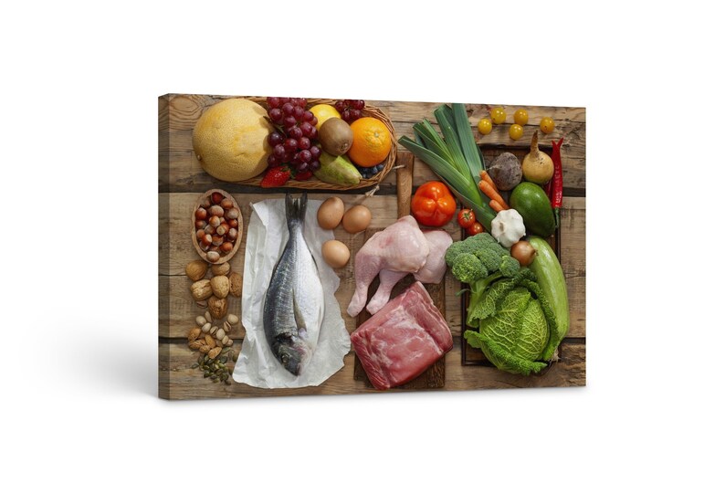 

Картина на холсте Продукты на кухне 122x81 см (125)