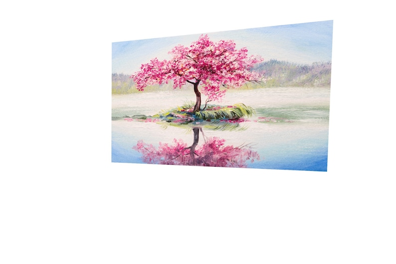 

Картина на холсте Розовое дерево сакура51x34 см (64)