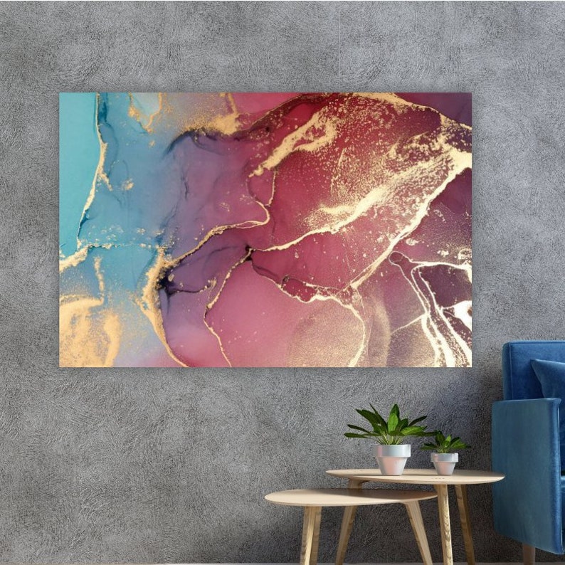 

Картина на холсте Розово-золотой мрамор51x34 см (72)