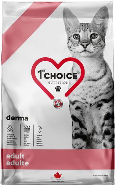 

Сухой диетический корм 1st Choice Adult Derma для котов 4.54 кг