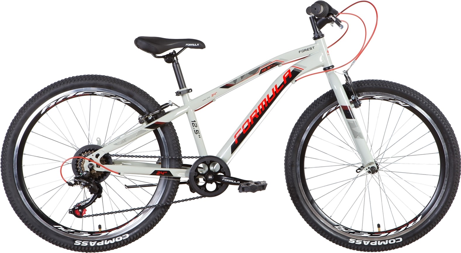 

Велосипед Formula Forest Vbr 24" 12.5" 2022 Серо-красный (OPS-FR-24-363)