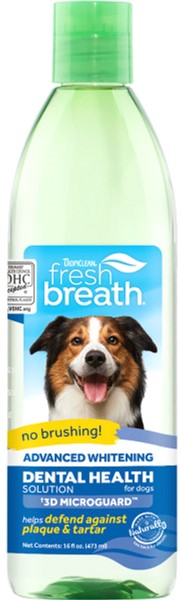 

Добавка в воду TropiClean "Свежее дыхание", отбеливающая, для собак 473 мл