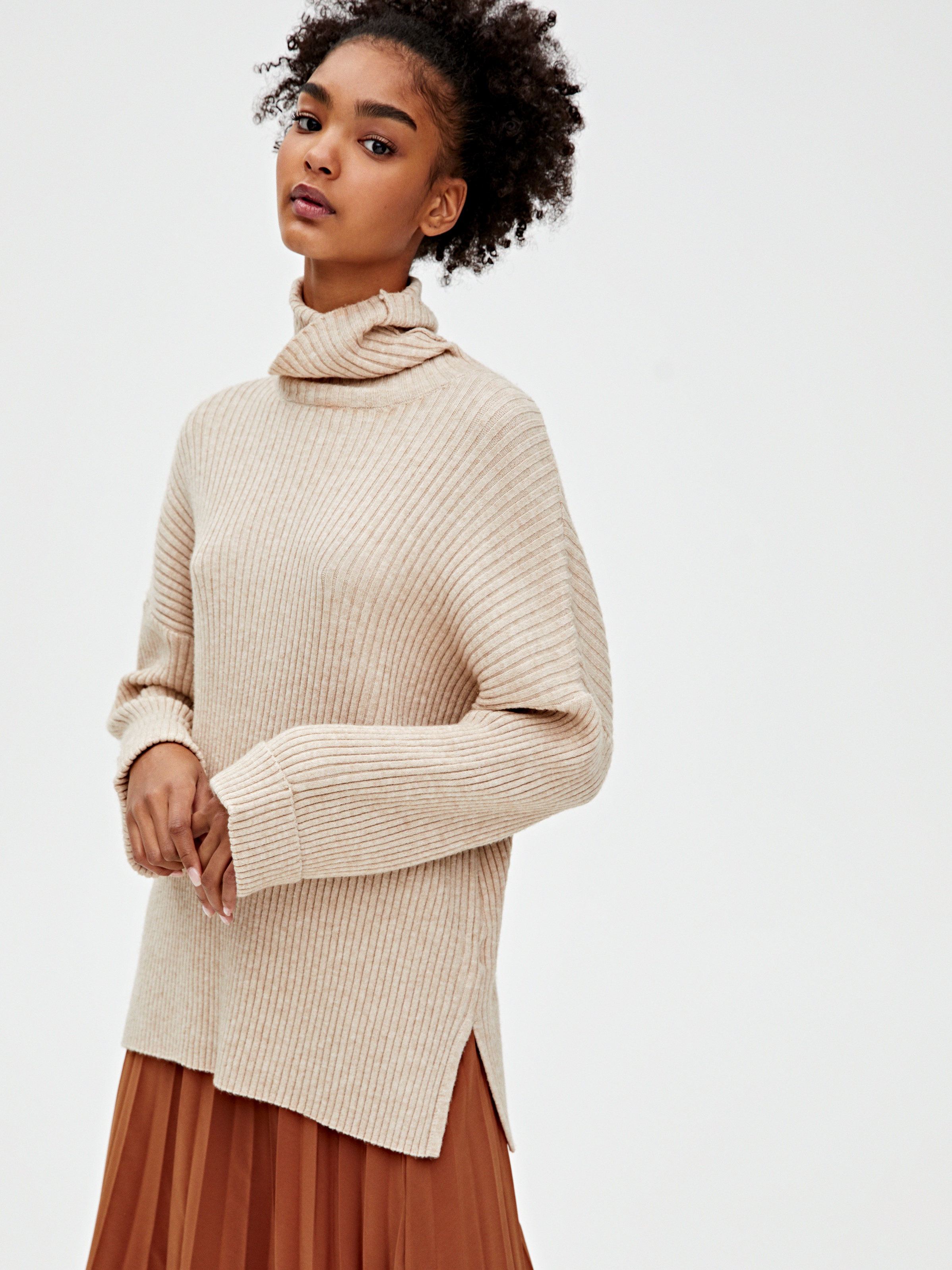 

Свитер Pull & Bear 9558/374/712  Бежевый, Свитер Pull & Bear 9558/374/712 S Бежевый