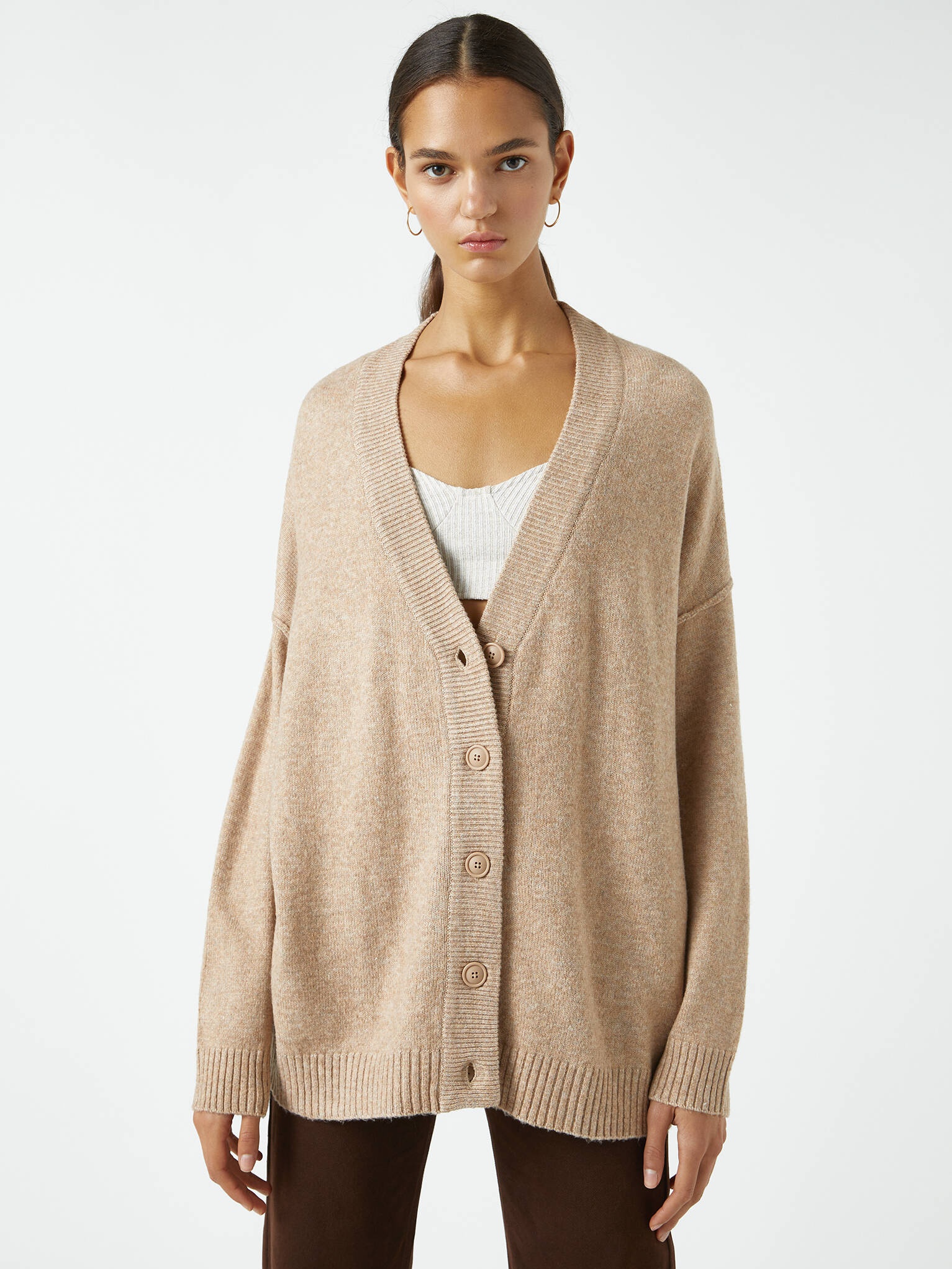 

Кардиган Pull & Bear 9580/306/704 M Бежевый