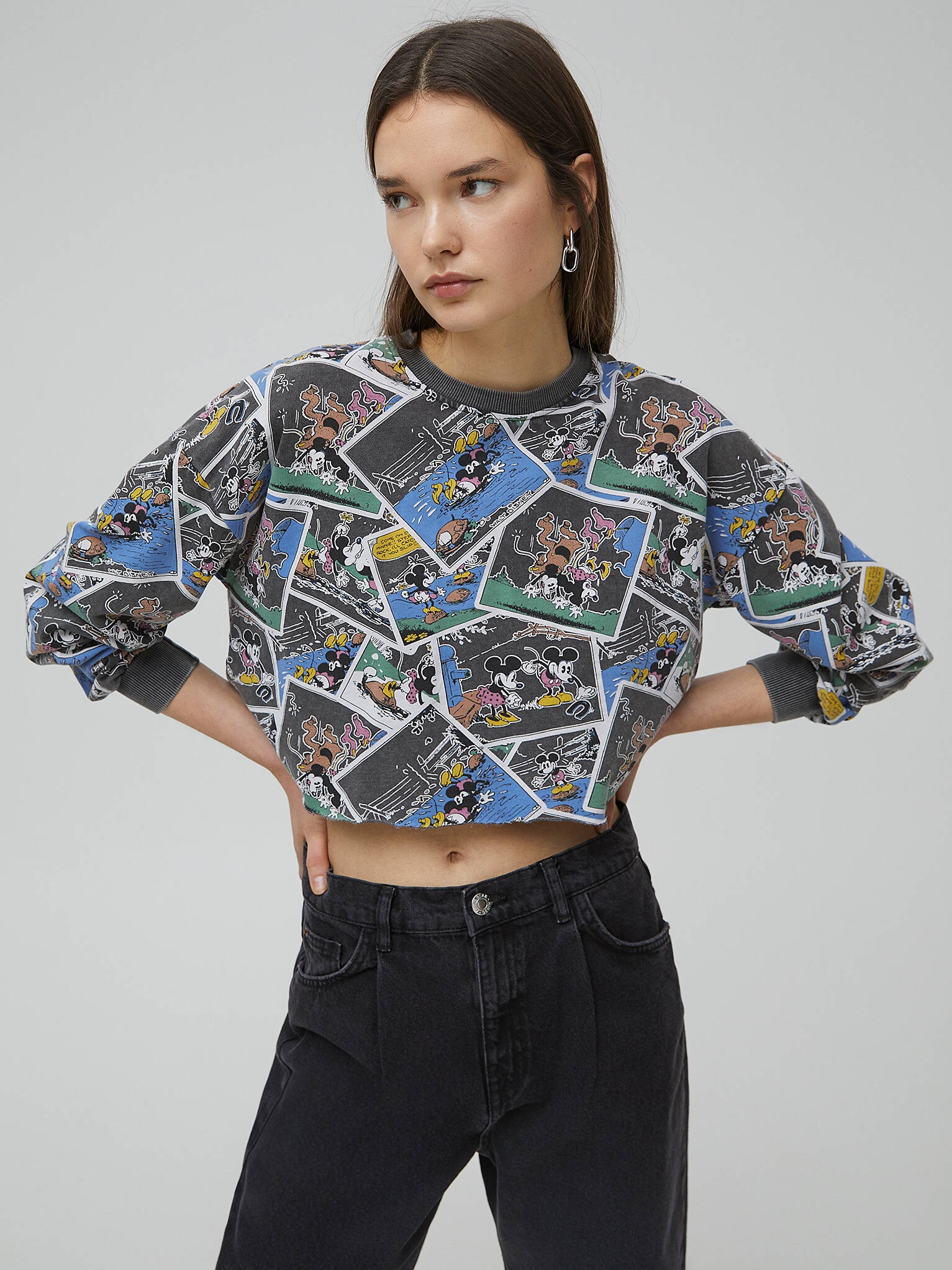 

Свитшот Pull & Bear 9594/326/800  Серый, Свитшот Pull & Bear 9594/326/800 S Серый