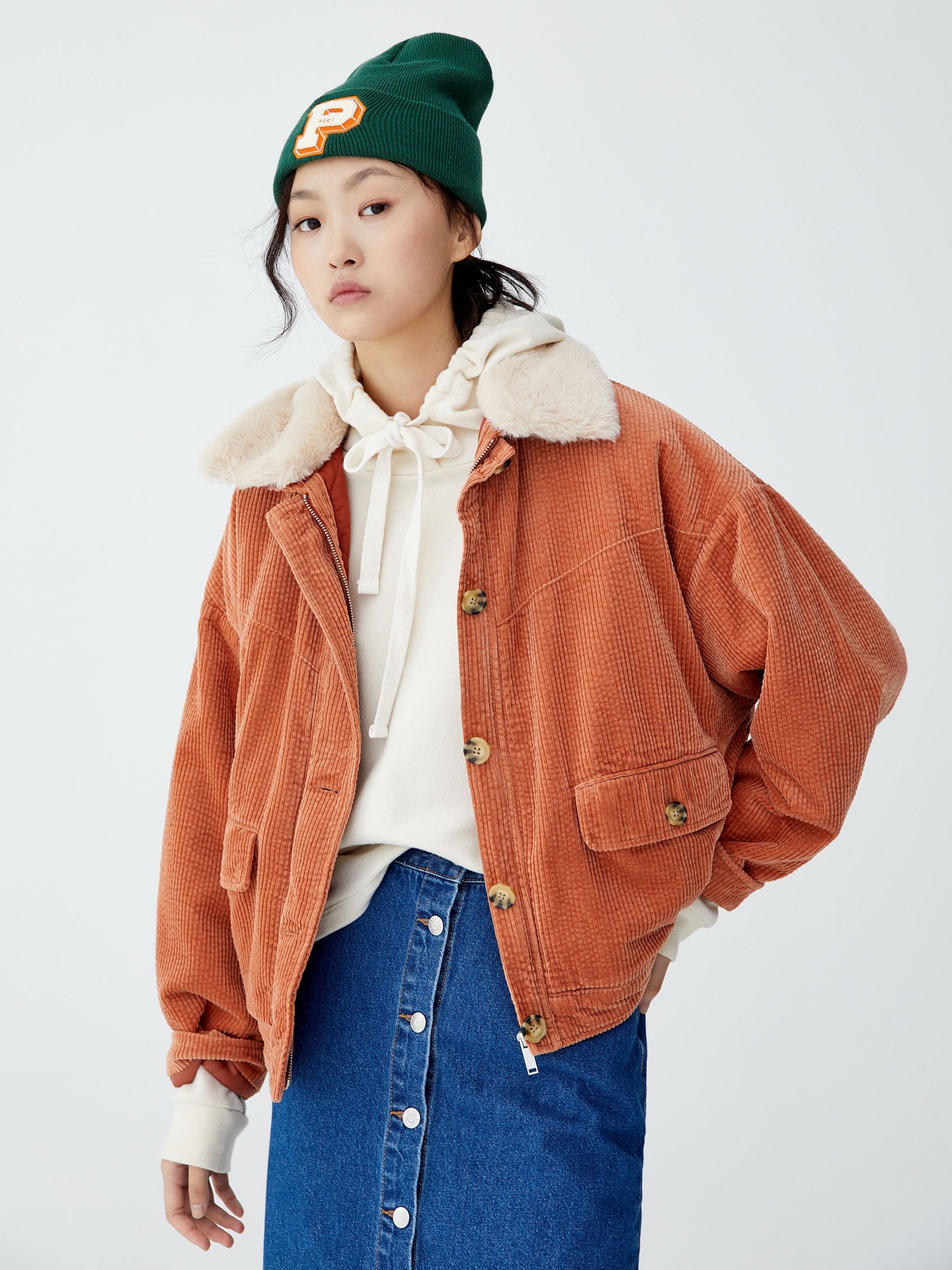 

Куртка Pull & Bear 9711/308/643 M Терракотовая
