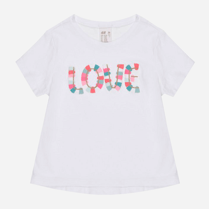 

Футболка H&M 7473049 62-68 см Белая