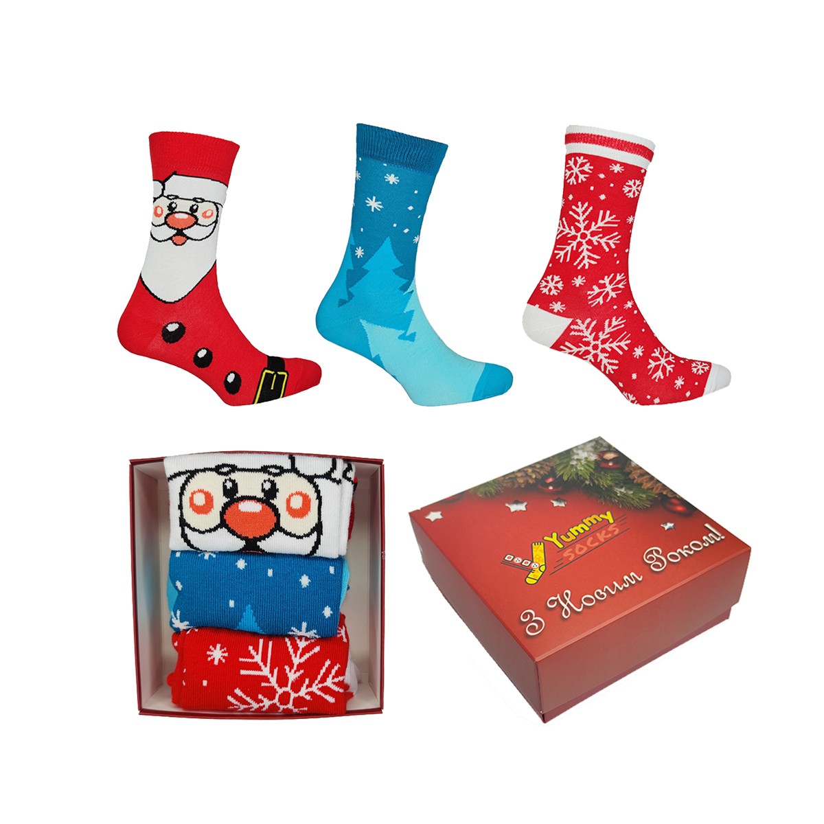 

Женские подарочные новогодние наборы носков с принтами Mix 5 New Year Socks Box 3 пары YummySocks S (-) Разноцветные 3452, Женские подарочные новогодние наборы носков с принтами Mix 5 New Year Socks Box 3 пары YummySocks S (36-39) Разноцветные 3452