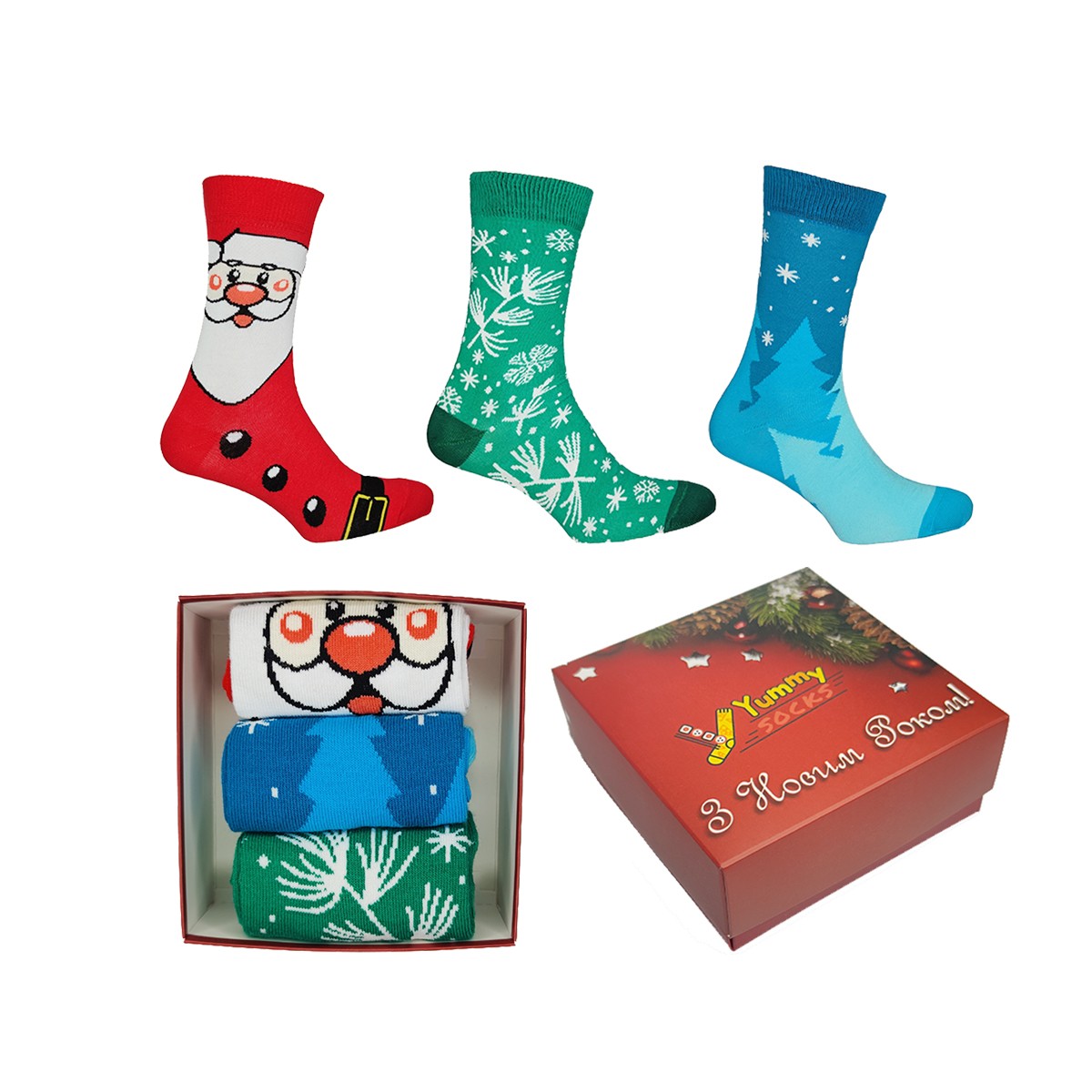 

Мужские подарочные новогодние наборы носков с принтами Mix 3 New Year Socks Box 3 пары YummySocks M (-) Разноцветные 3437, Мужские подарочные новогодние наборы носков с принтами Mix 3 New Year Socks Box 3 пары YummySocks M (40-43) Разноцветные 3437