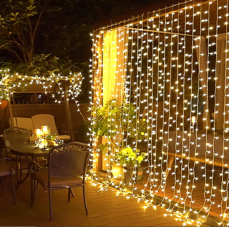 

Гирлянда Водопад, 3M*3M, 480 LED, Теплый белый, от сети 220 Вольт арт: 1001005