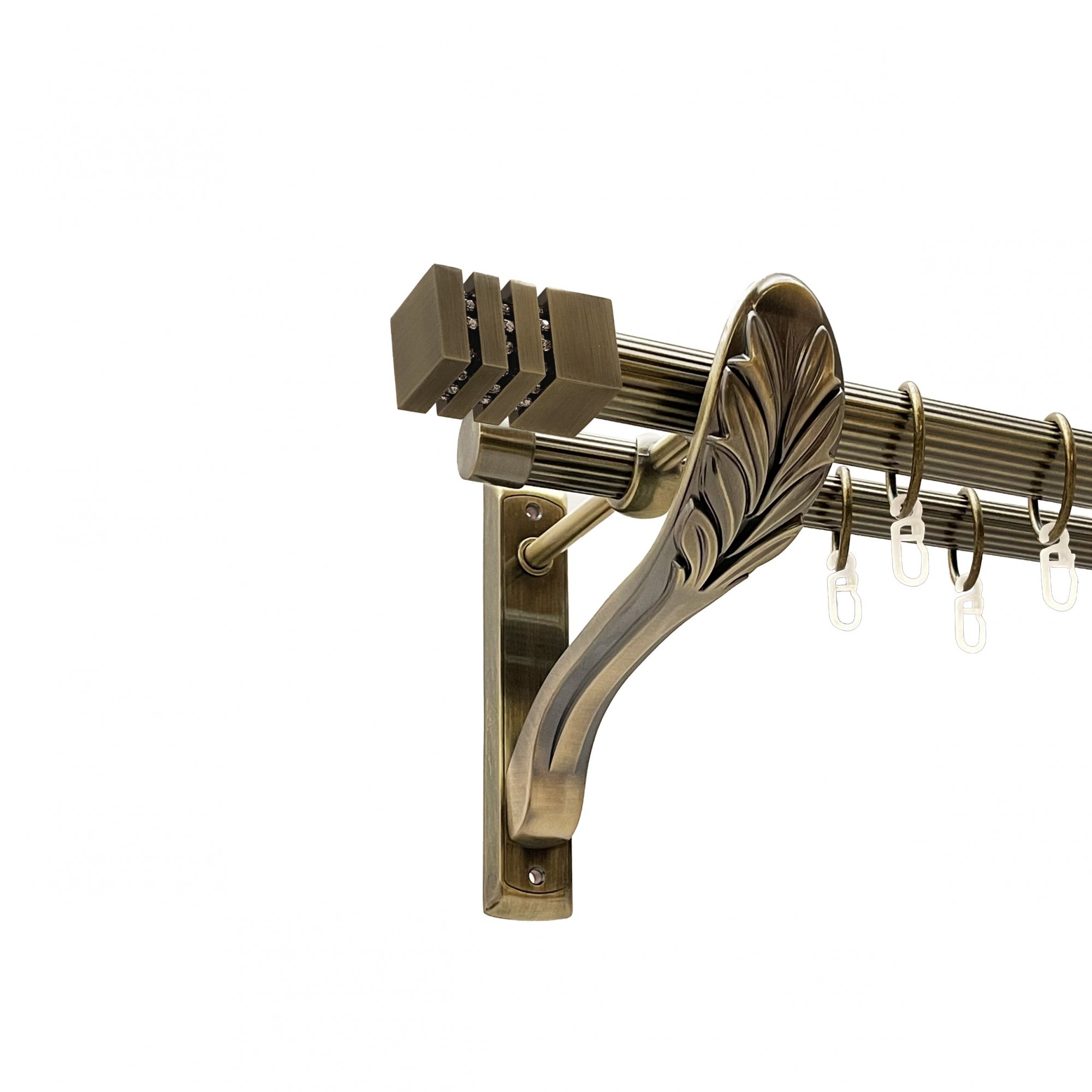 

Карниз Orvit Ацтека металевий дворядний ретро рифлена труба кільце металеве Антик 25\19 мм 200 см (00-00016495)