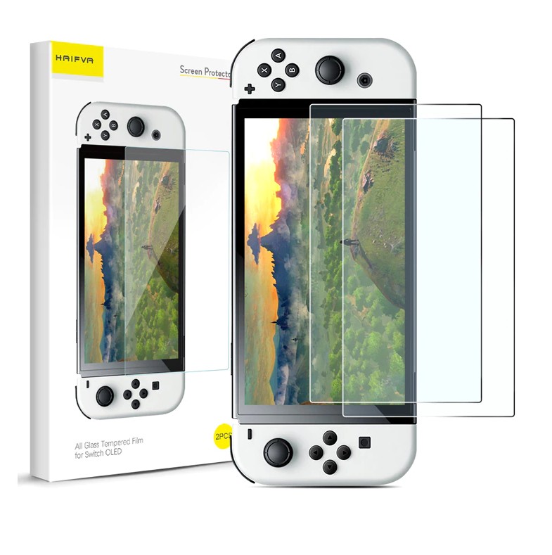 

Закаленное защитное стекло (2шт) HAIFVA для Nintendo Switch OLED