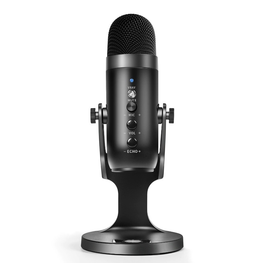 

Микрофон mu900 USB конденсаторный, однонаправленный для ПК в стиле Blue Yeti Черный (876-1)