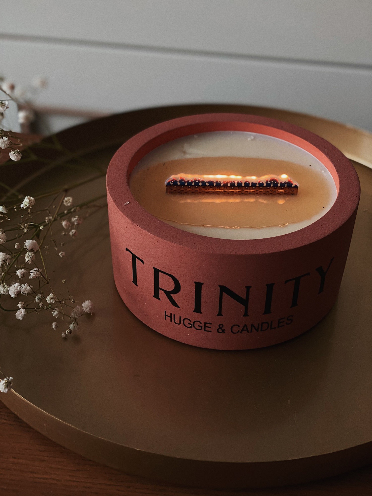 

Свеча большая бетонная с деревянным фитилем Trinity Rizhiy iz ivanushek