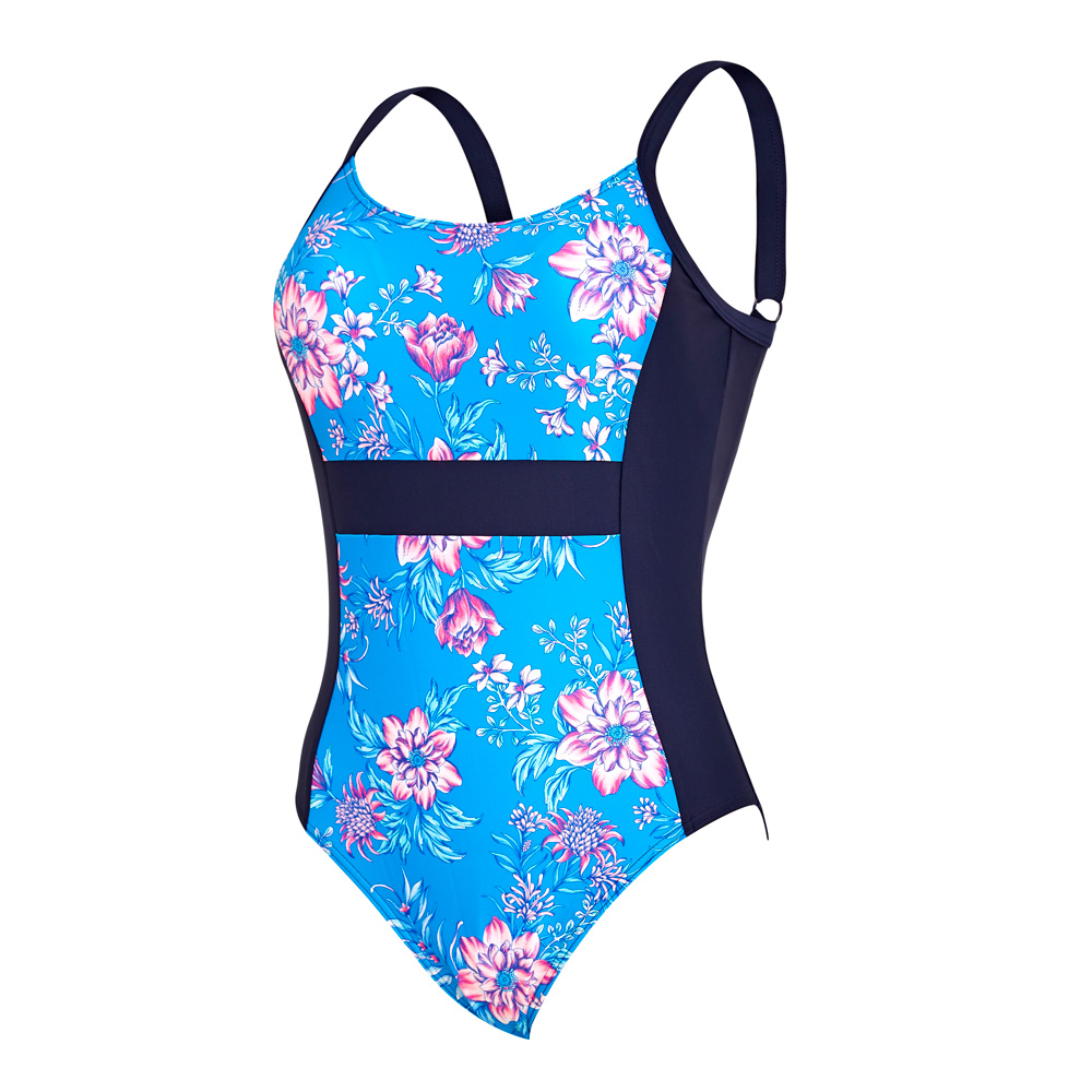 

Купальник Zoggs Wild Rose Side Panel Multi/Navy 36 36 синий с цветами