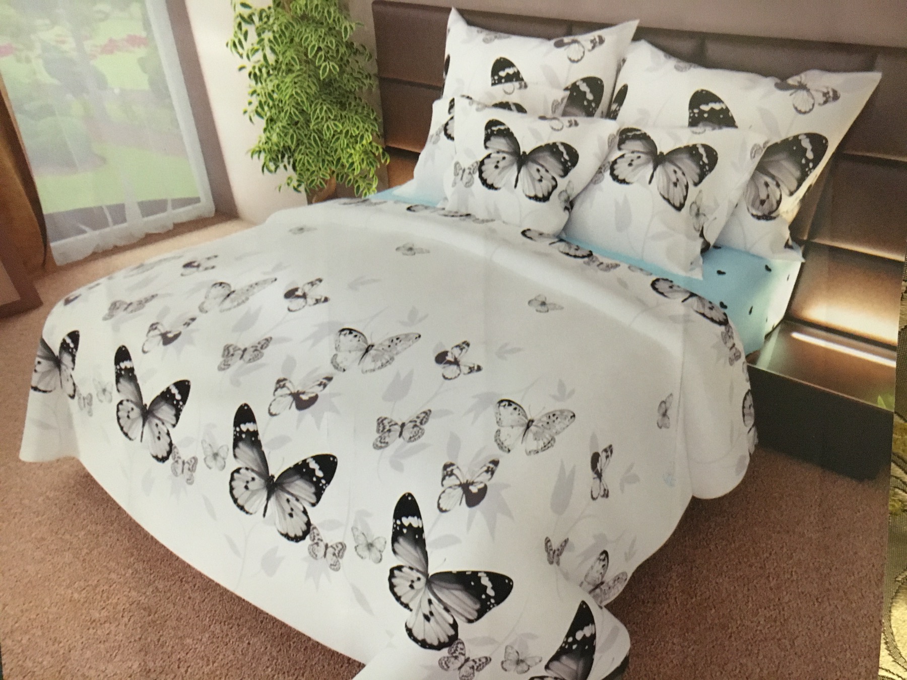 

Полуторное постельное белье для детей Vital-Textile Бязь Бабочки 150х220
