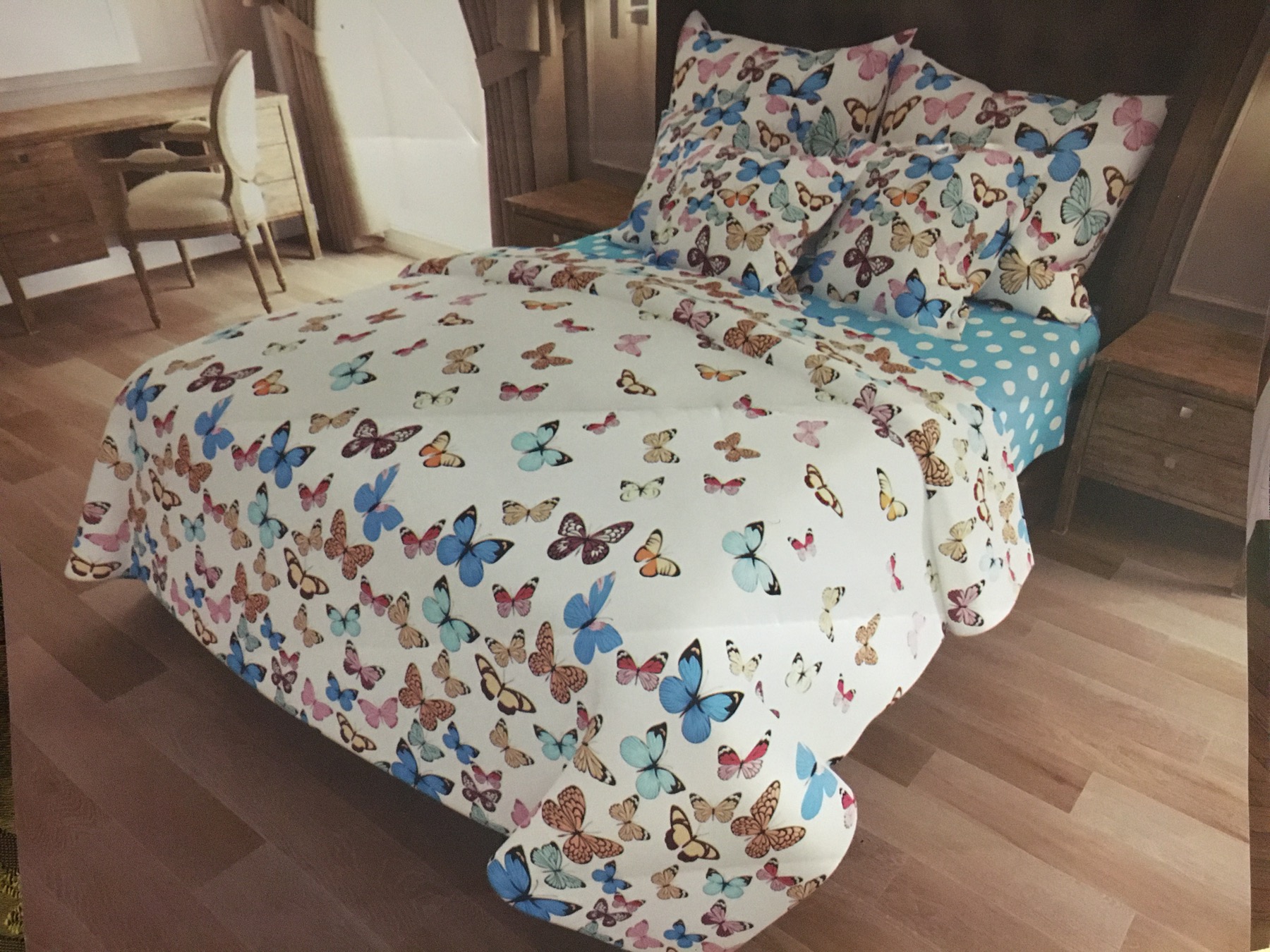 

Полуторное постельное белье для детей Vital-Textile Бязь Бабочка 150х220