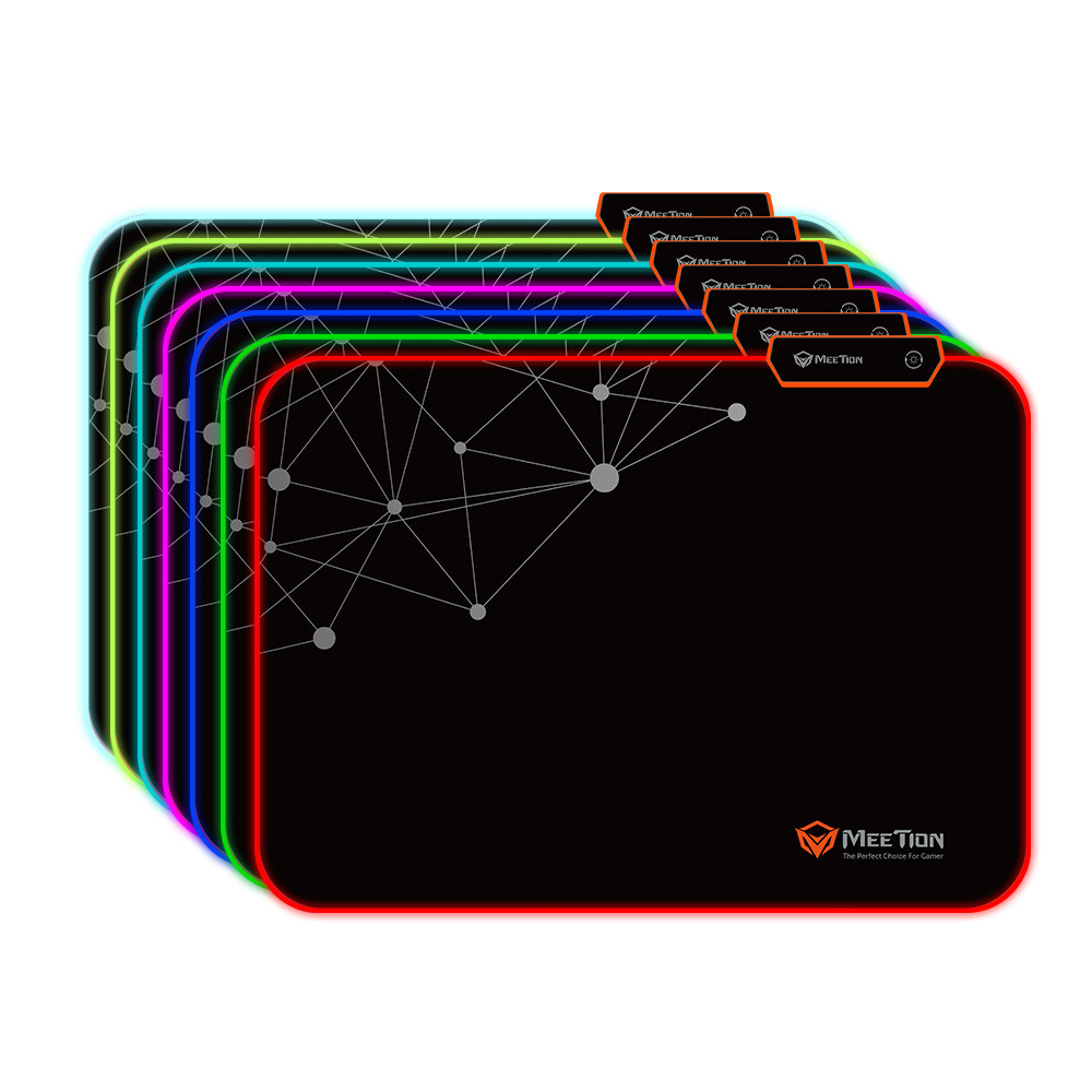 

Игровая поверхность MeeTion Backlit Gaming Mouse Pad MT-PD120 Коврик для мышки c RGB подсветкой 340х250x4 мм Black (MT-PD120)