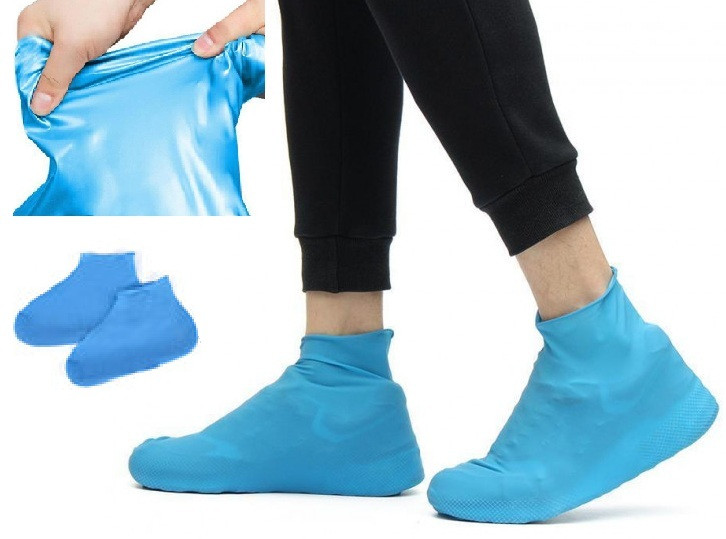 

Резиновые бахилы Shoe Covers L (41-45) для обуви от дождя Синий