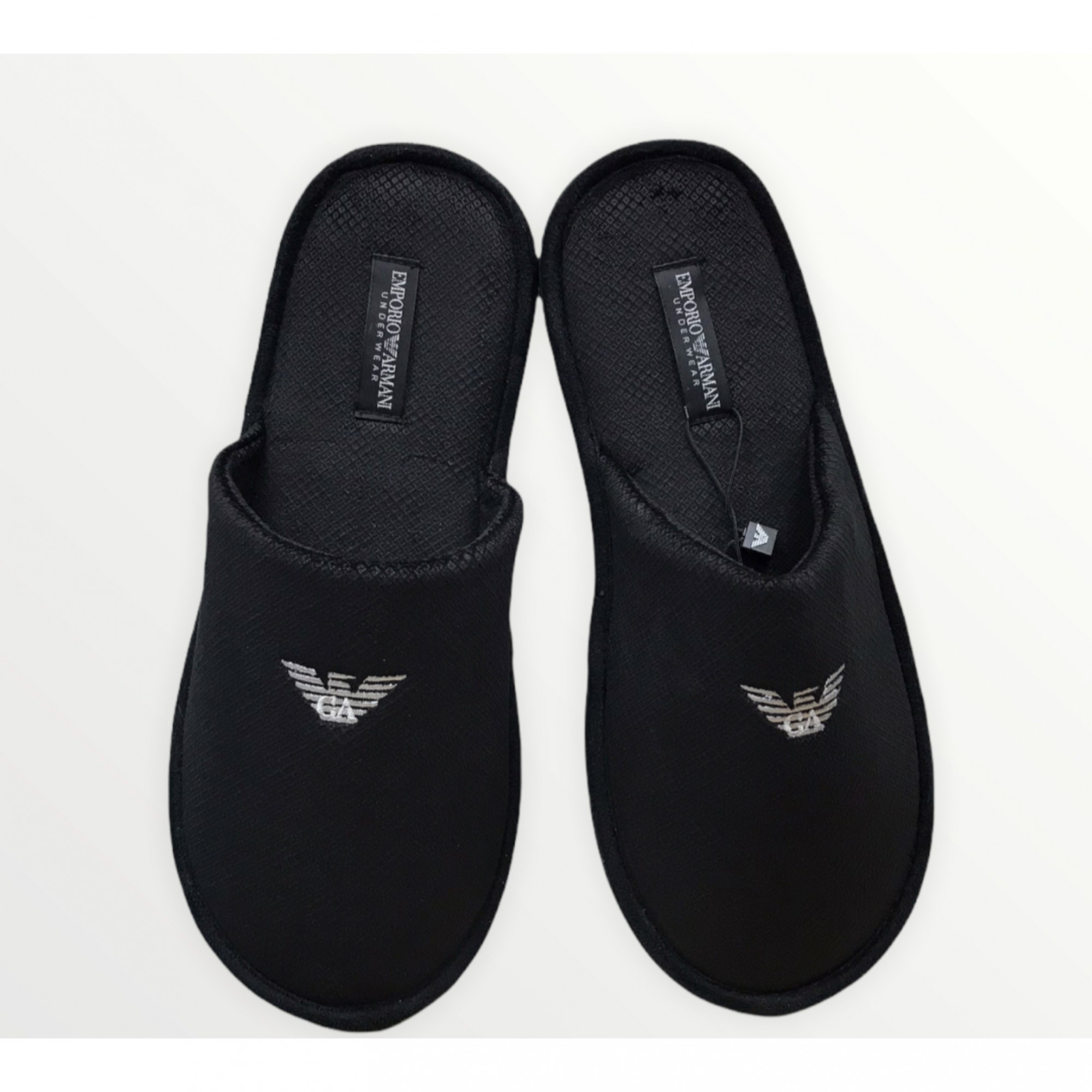 

Armani мужские комнатные тапочки М (40-41) черный 111377-8А577