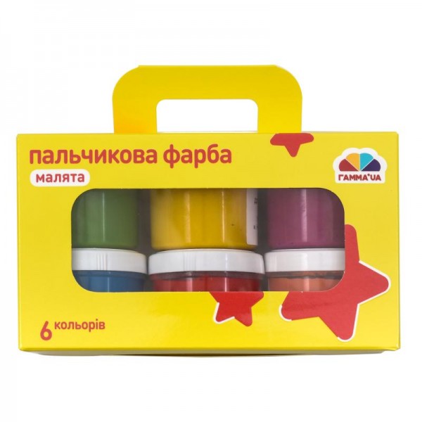 

Краски пальчиковые, 6 цветов (цена за упаковку) GA-100401