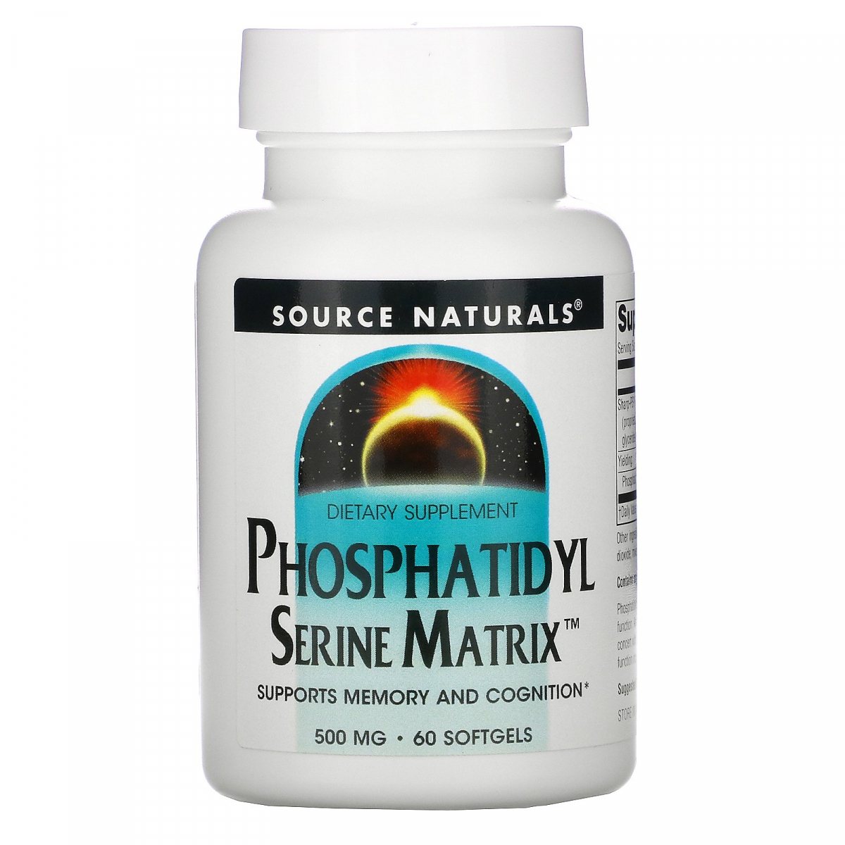 

Фосфатидилсерин Source Naturals (Phosphatidyl Serine Matrix) 500 мг 60 капсул