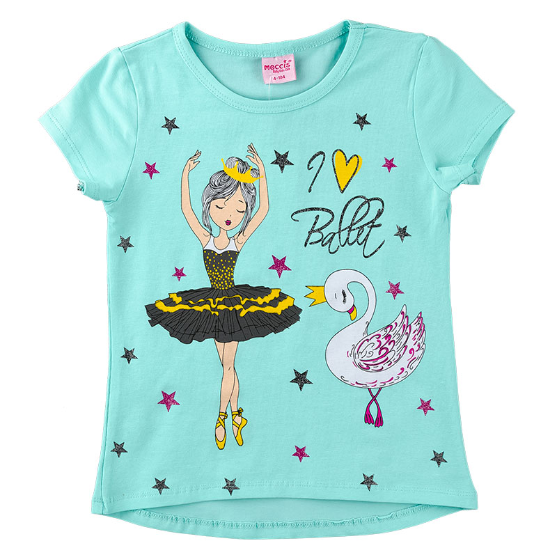 

Футболка для девочки MOCCIS KIDS 3456 104 см голубой