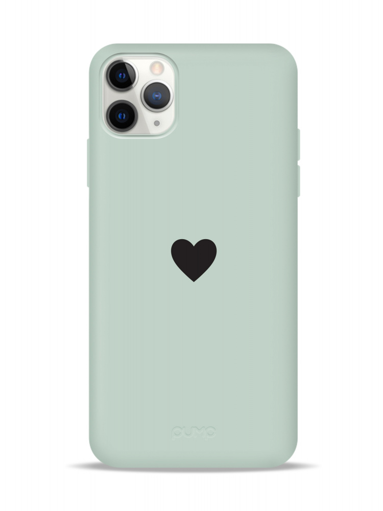 

Чехол-накладка Pump Silicone Minimalistic Case for iPhone 11 Pro Max Black Heart С рисунком Зеленый