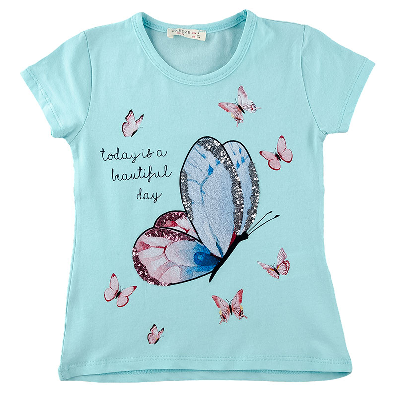 

Футболка для девочки BREEZE 14111 104 см голубой