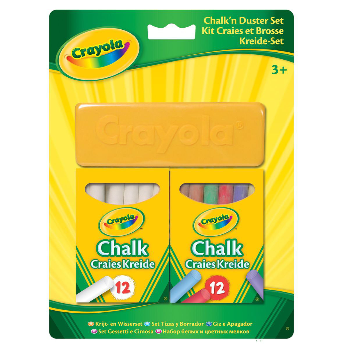 

Набор Crayola Мелки белые и цветные с губкой 24 шт (98268)