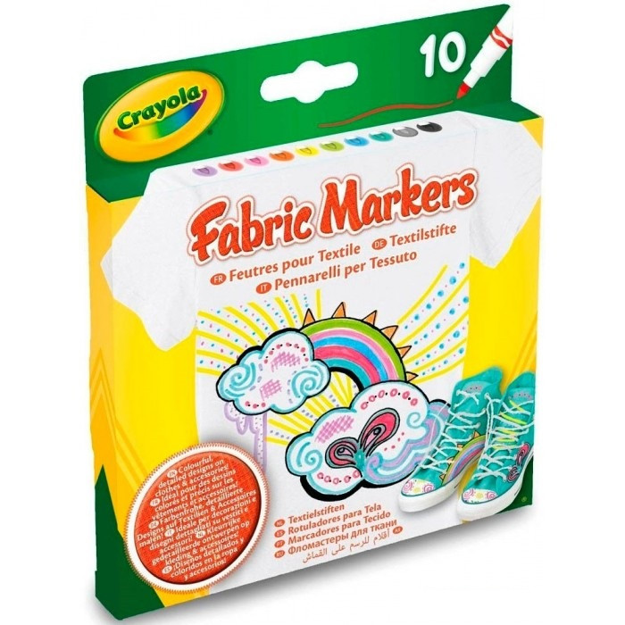 

Фломастеры Crayola для рисования по ткани 10 шт (58-8633)