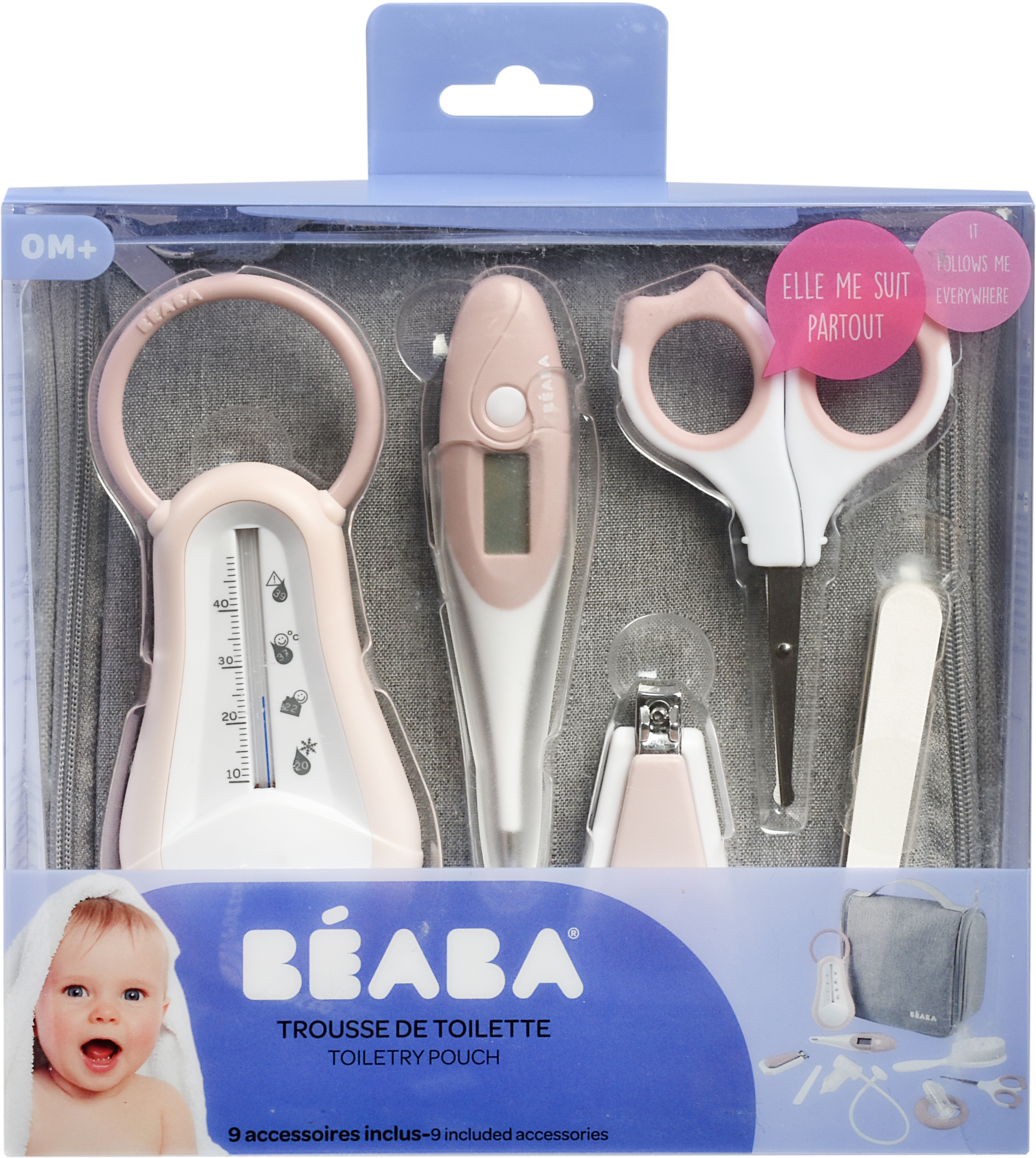 

Косметичка Beaba с туалетными принадлежностями серый/розовый (3384349203825)