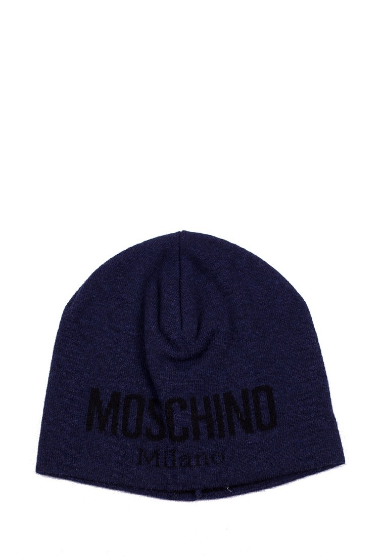 

Шапка Moschino мужская темно-синяя