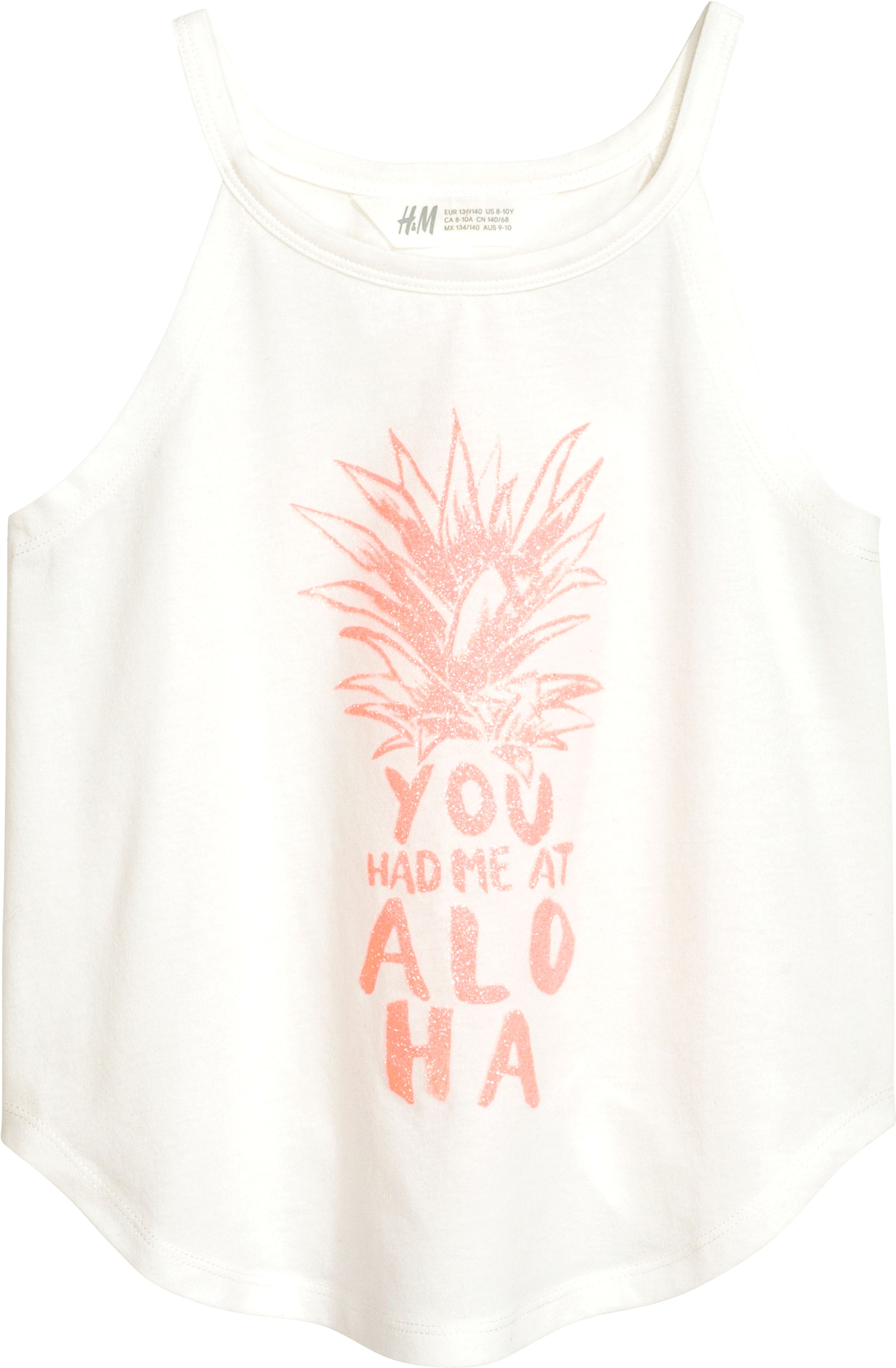 

Майка H&M 5hm01120253 158-164 см Белая