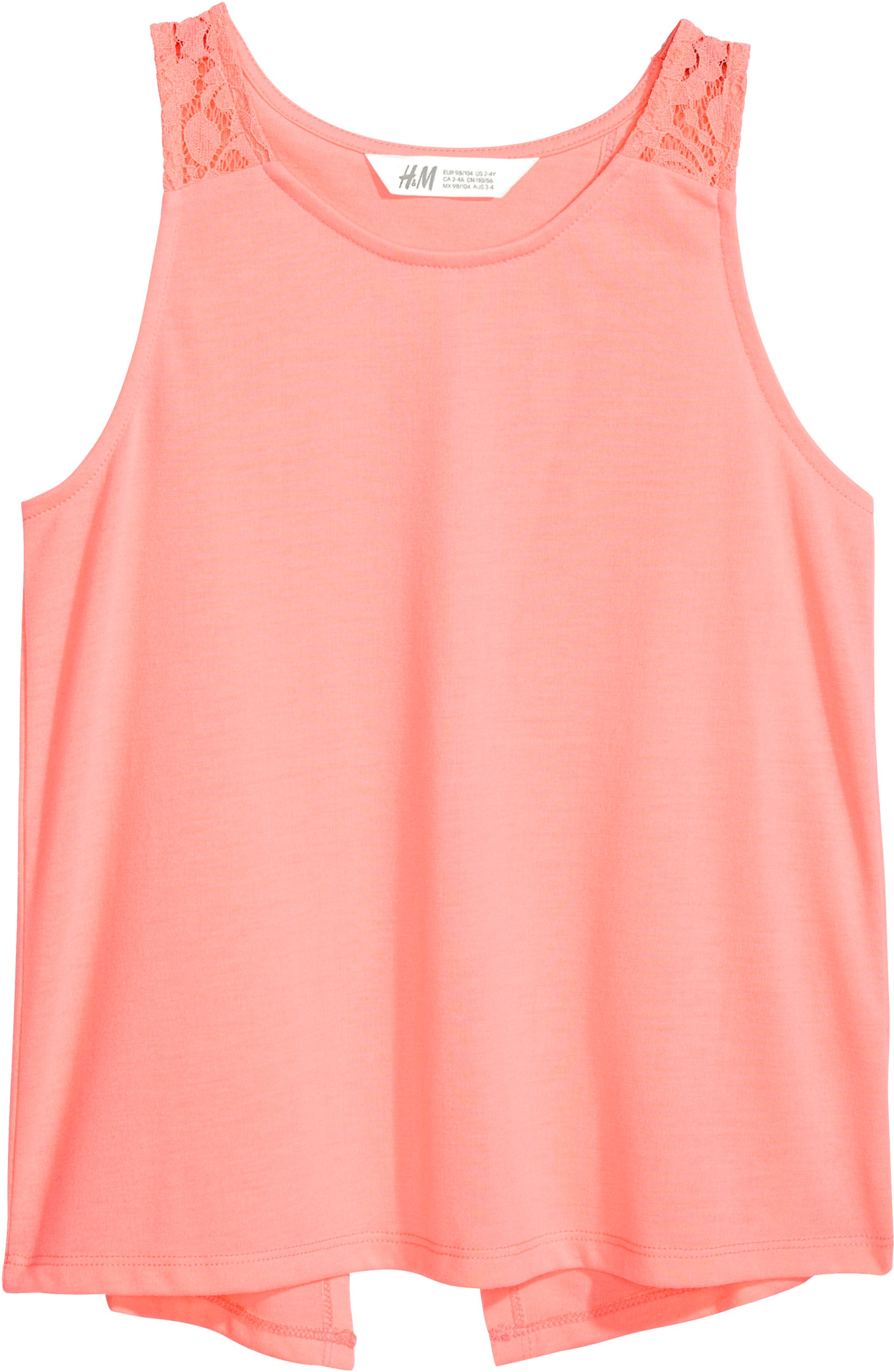 

Майка H&M 5hm01120254 158-164 см Оранжевая