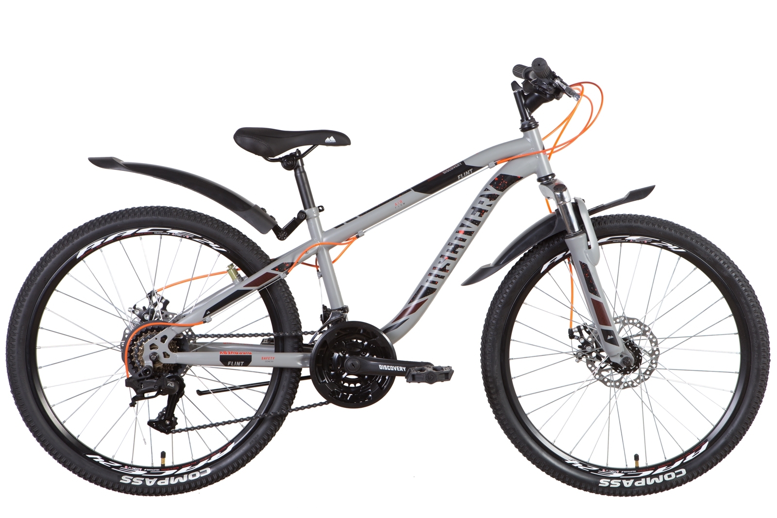 

Велосипед ST 24" Discovery FLINT AM DD с крылом Pl 2022 (светло-серый с черным (м)) Discovery OPS-DIS-24-271