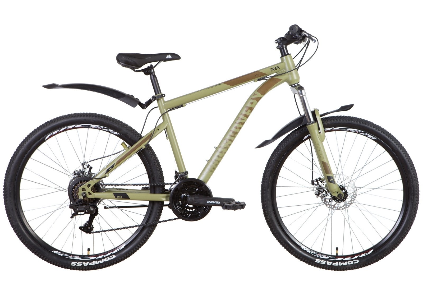 

Велосипед ST 26" Discovery TREK AM DD с крылом Pl 2022 (хаки (м)) Discovery OPS-DIS-26-486