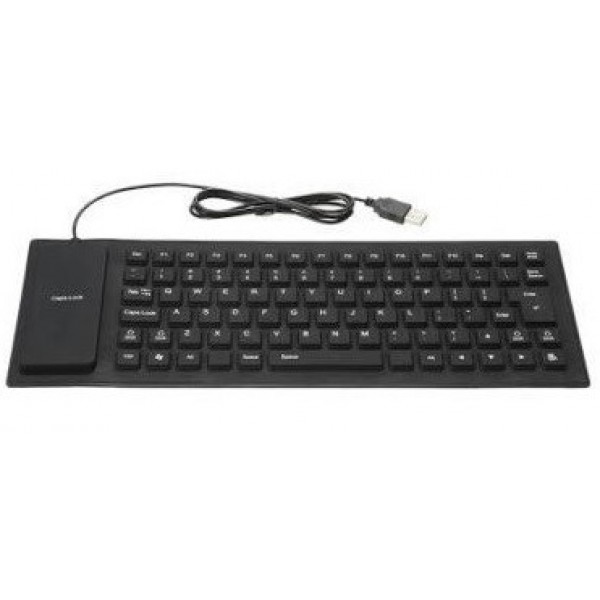 Гибкая клавиатура силиконовая Flexible Wave Keyboard проводная с .