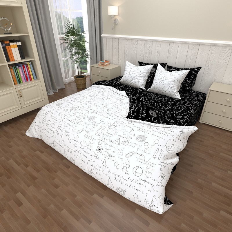 

Комплект постельного белья Уютная Жизнь Бязь Голд Семейный 150x220x2 Формулы (K-G-N-7743-A-B)