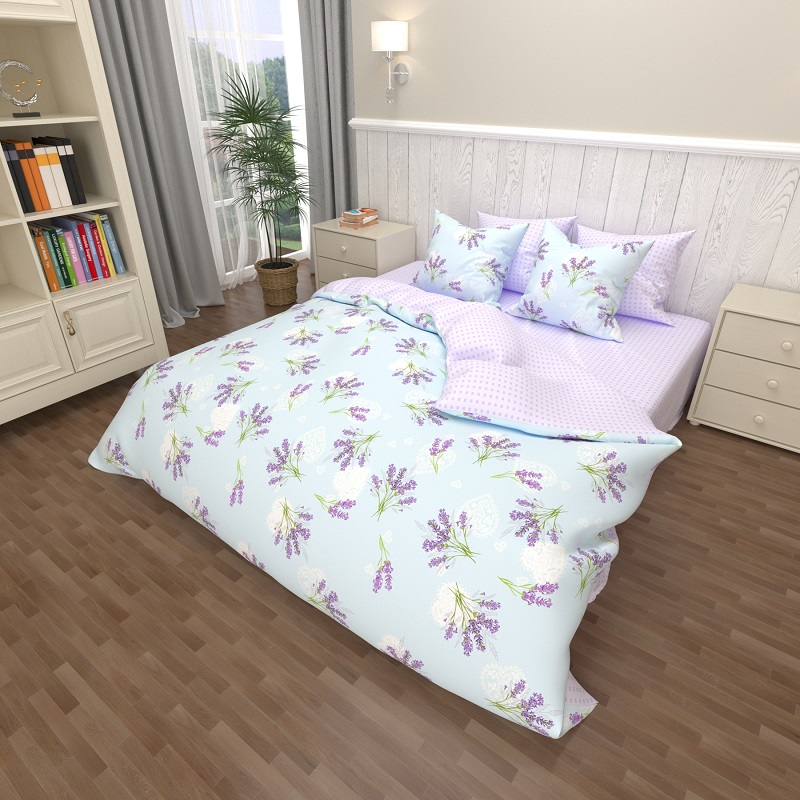 

Комплект постельного белья Уютная Жизнь Бязь Голд Семейный 150x220x2 (K-G-N-7615-A-B)