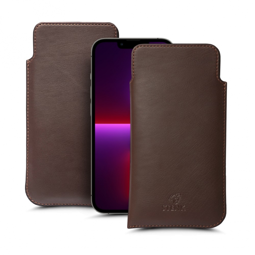 

Футляр Stenk Elegance для Apple iPhone 13 Pro Max Коричневый