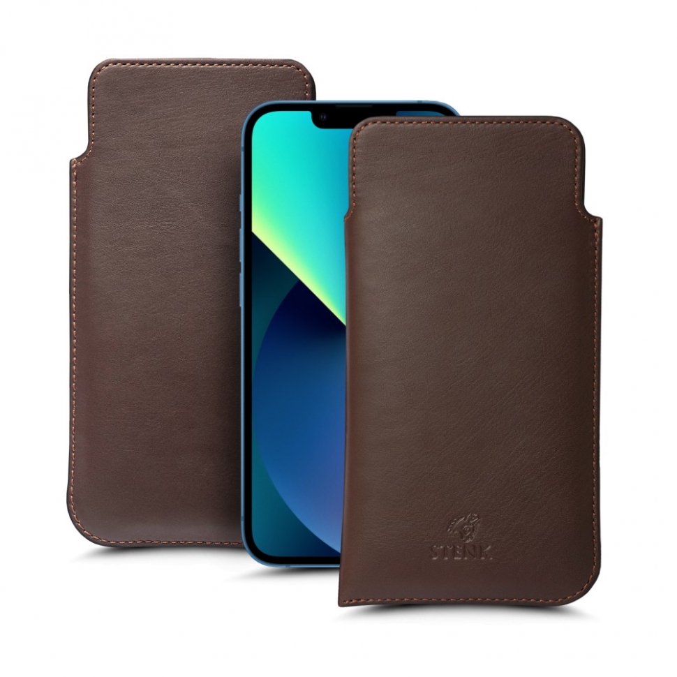 

Футляр Stenk Elegance для Apple iPhone 13 Коричневый