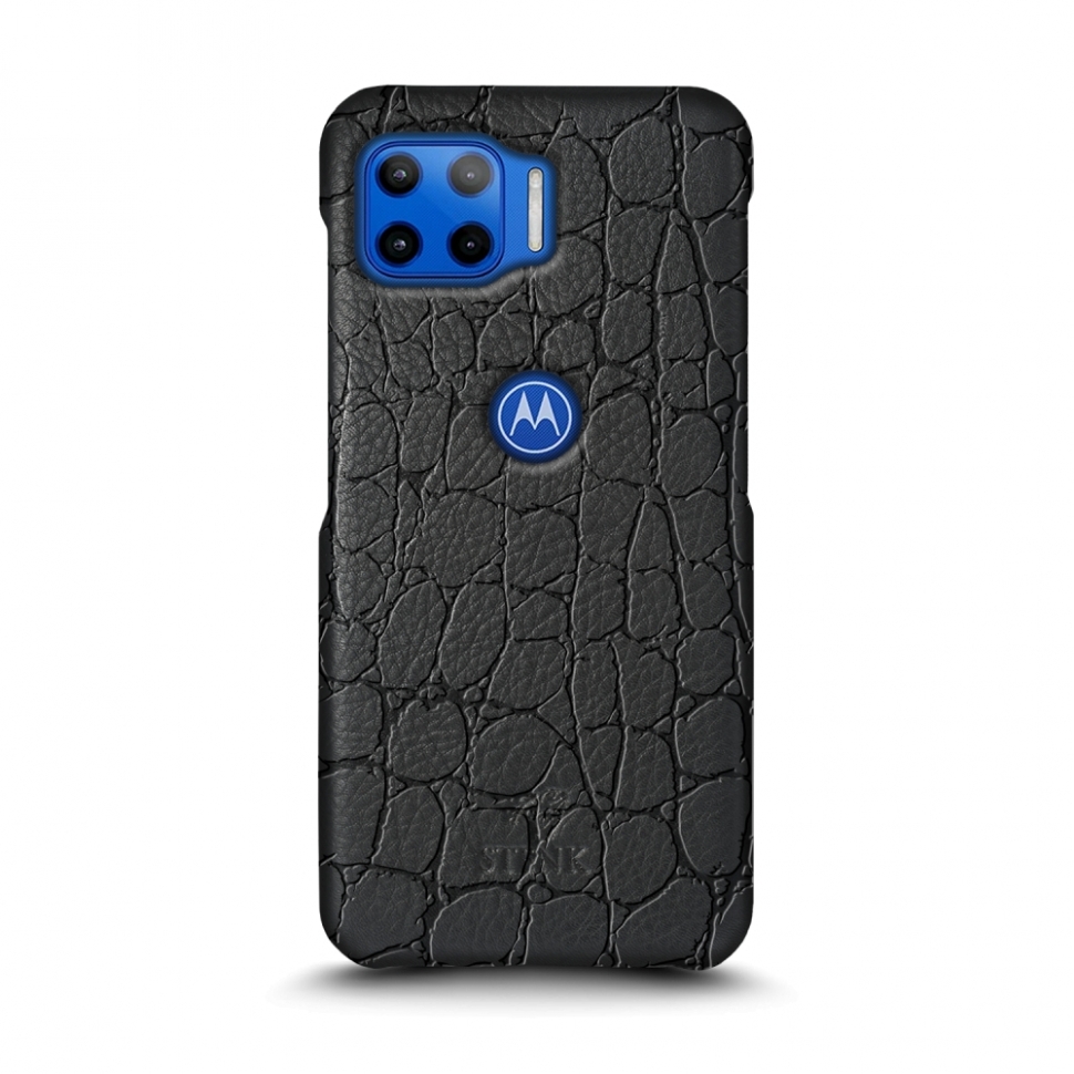 

Кожаная накладка Stenk Reptile Cover для Motorola Moto G 5G Plus Чёрная