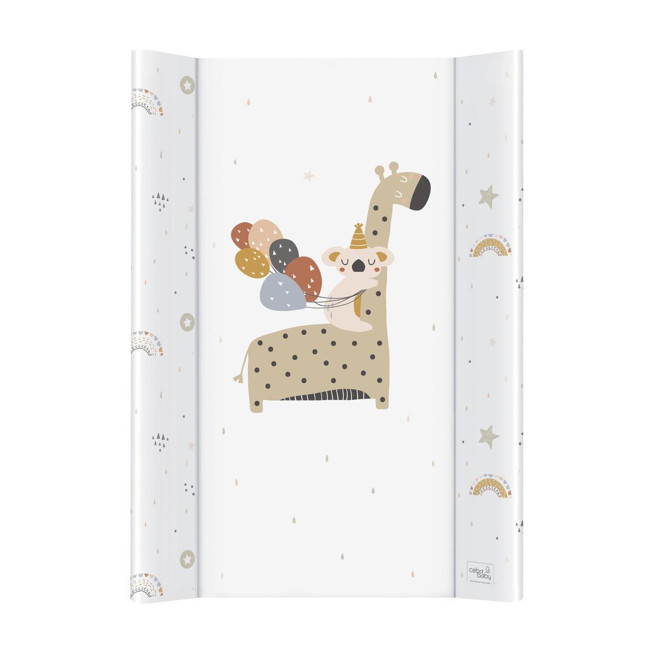

Детская пеленальная доска с жестким дном на кроватку Cebababy Retro Autumn: Giraffe 50х70 см, белый (W-200-000-637)