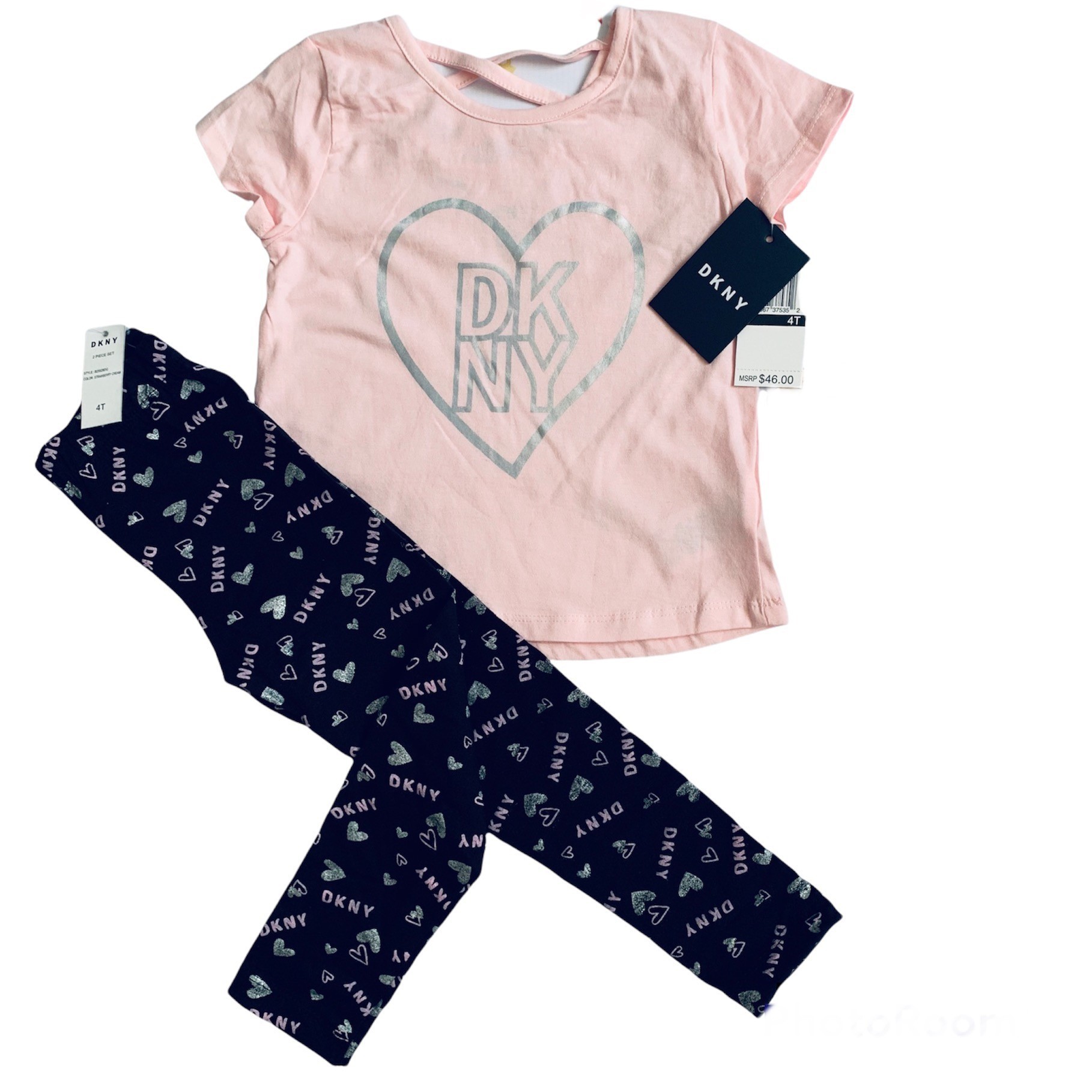 

Комплект ( футболка + лосины ) DKNY 84 см Розовый